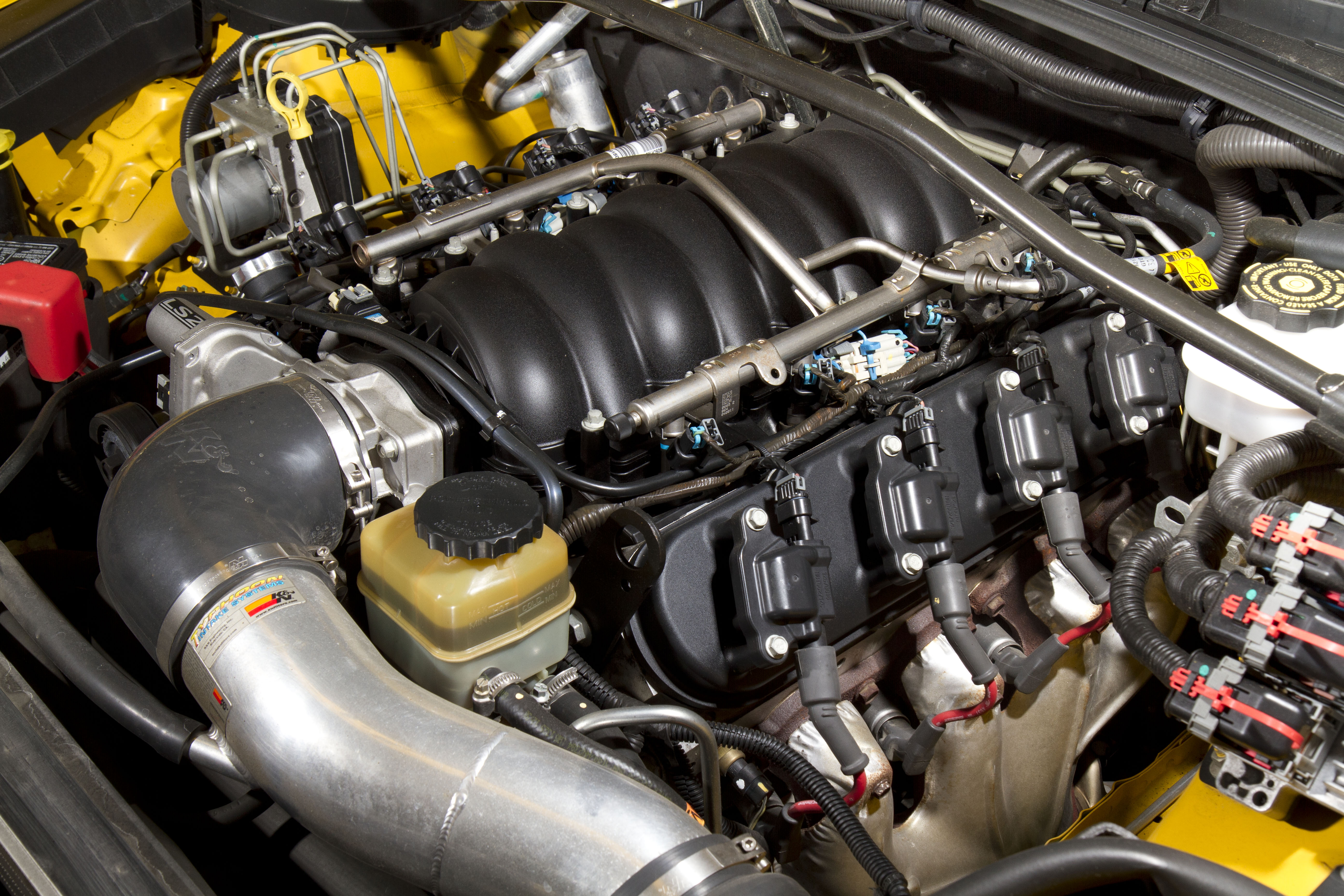 Picture of Holley 24191 LS Valve Covers Black Krinkle Finish with Coil Mounts