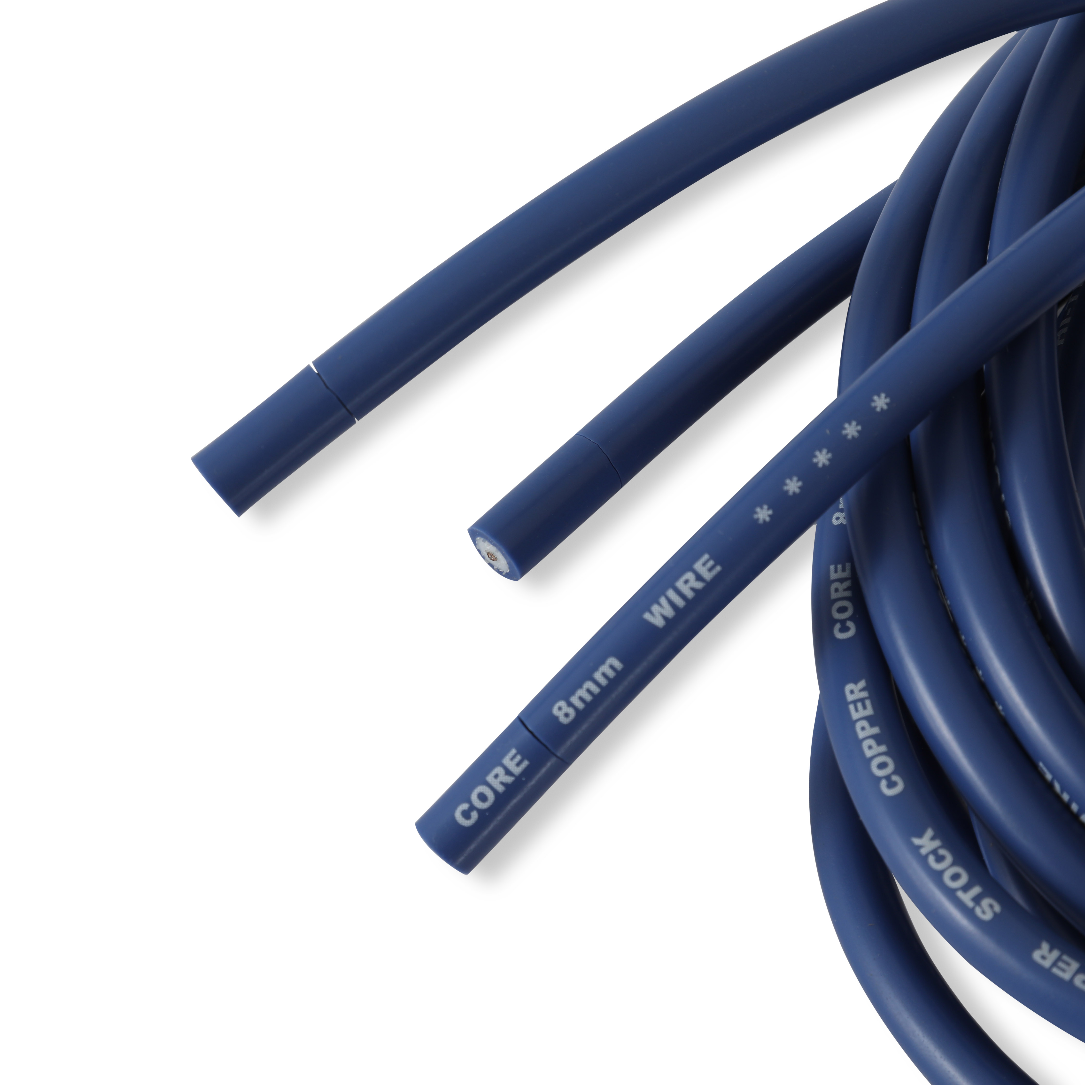 Picture of Accel 4038B Super Stock 8mm Spark Plug Wire Set - Copper Spiral Core - Blue