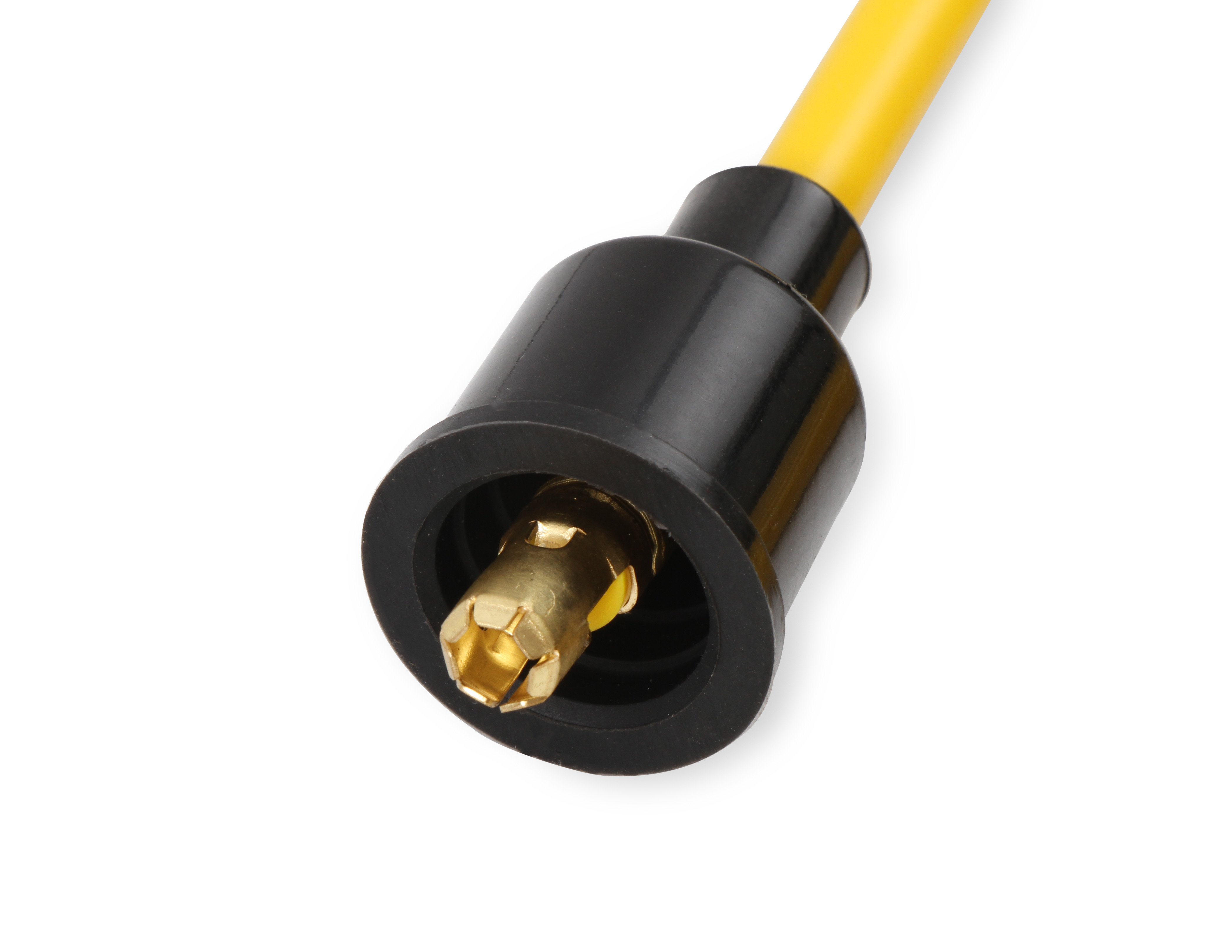 Picture of Accel 4040 8mm Spark Plug Wire Set - Yellow with Orange Straight Boots