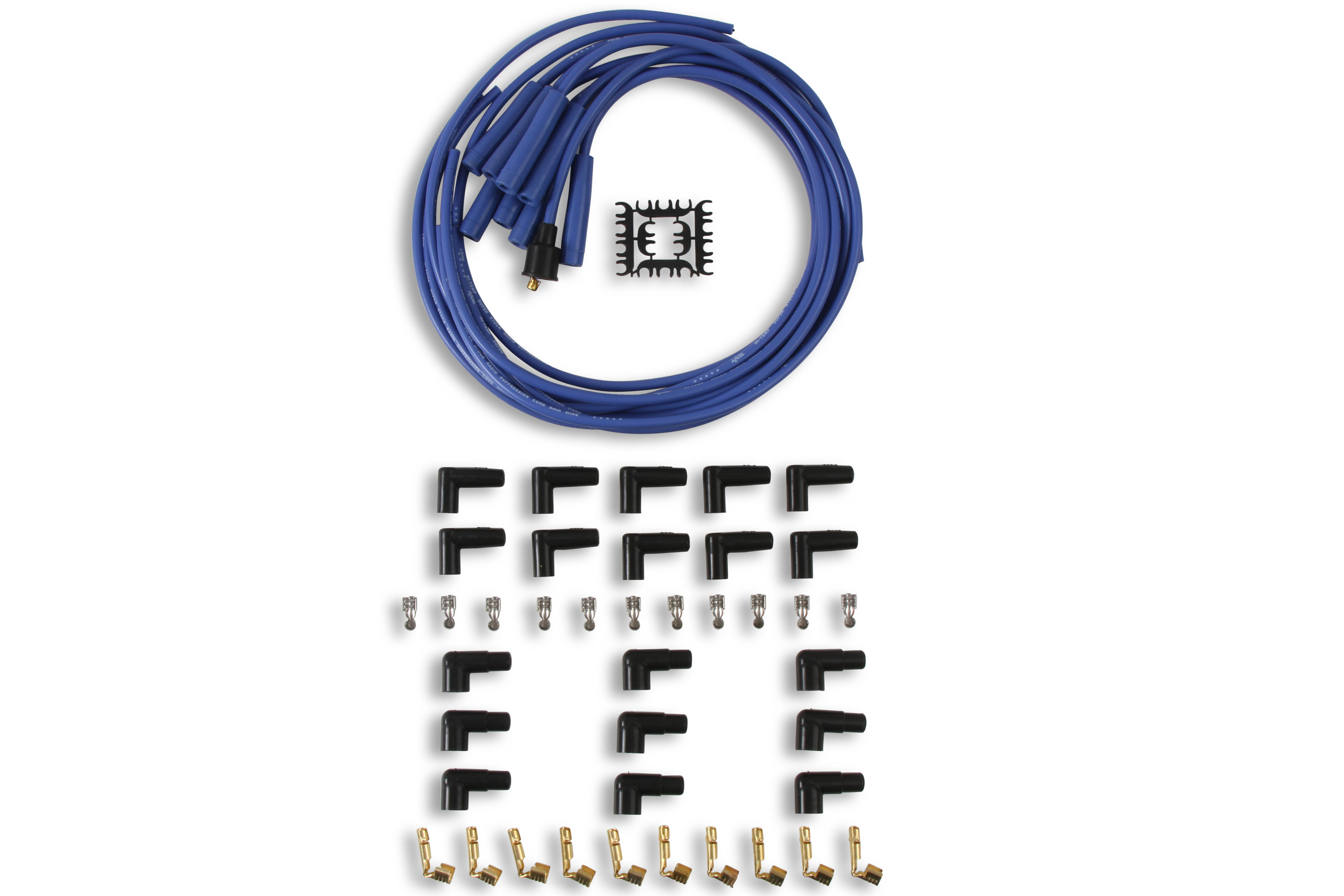 Picture of Accel 4040B 8mm Spark Plug Wire Set Blue Silicone High Performance