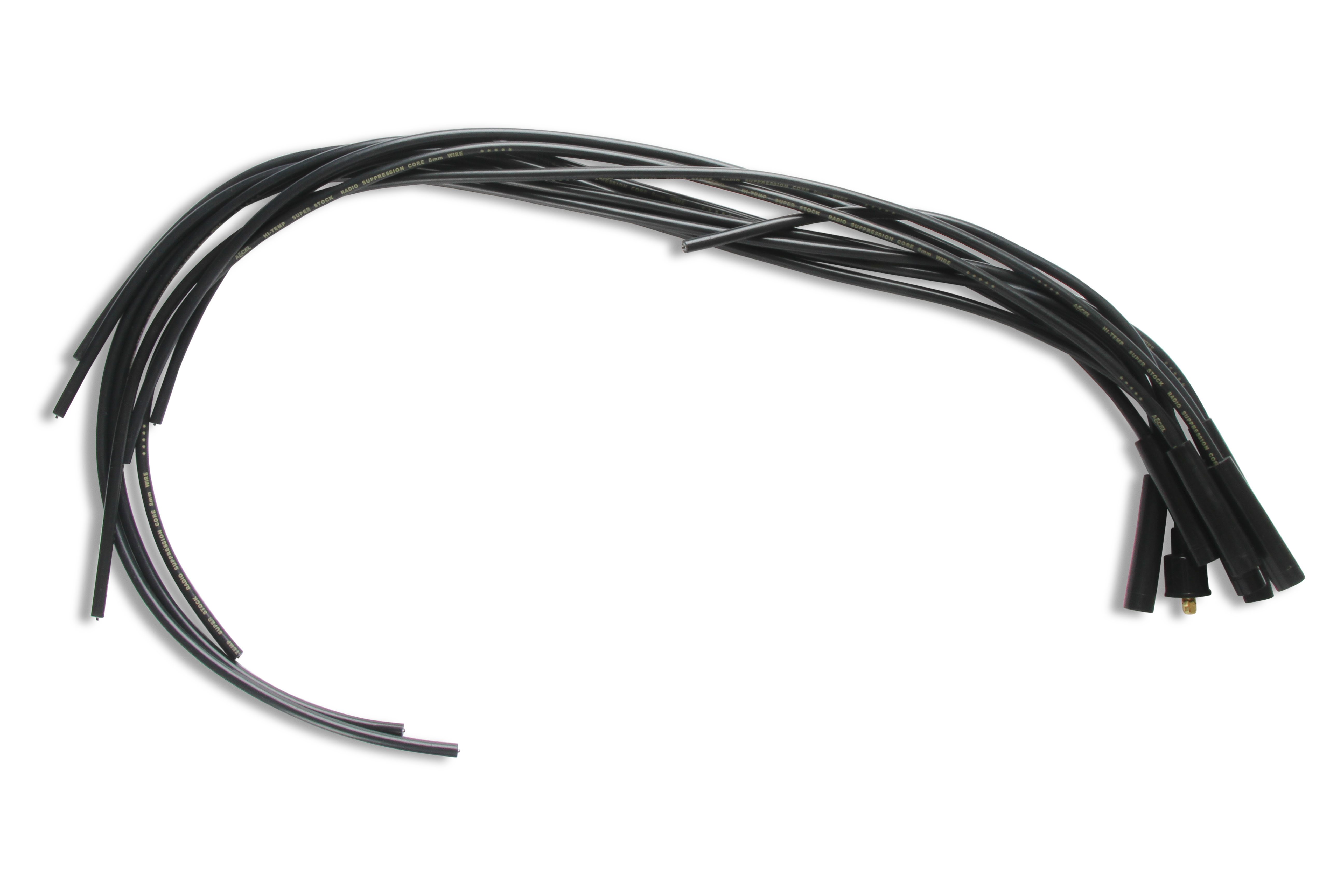 Picture of Accel 4040K 8mm Spark Plug Wire Set - Black with Straight Boots