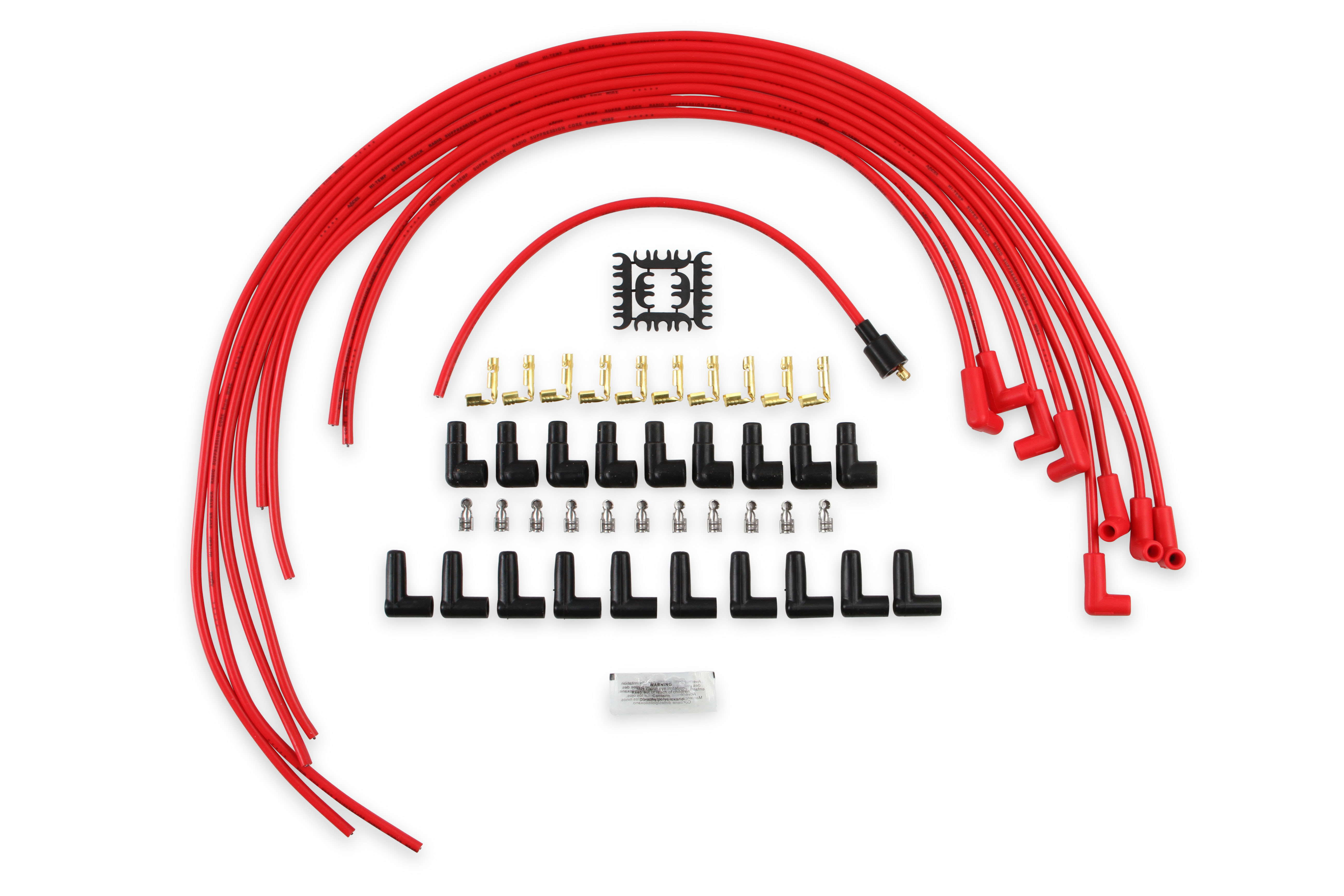 Picture of Accel 4041R 8mm Super Stock Spark Plug Wire Set - Universal Graphite Core with 90° Boots