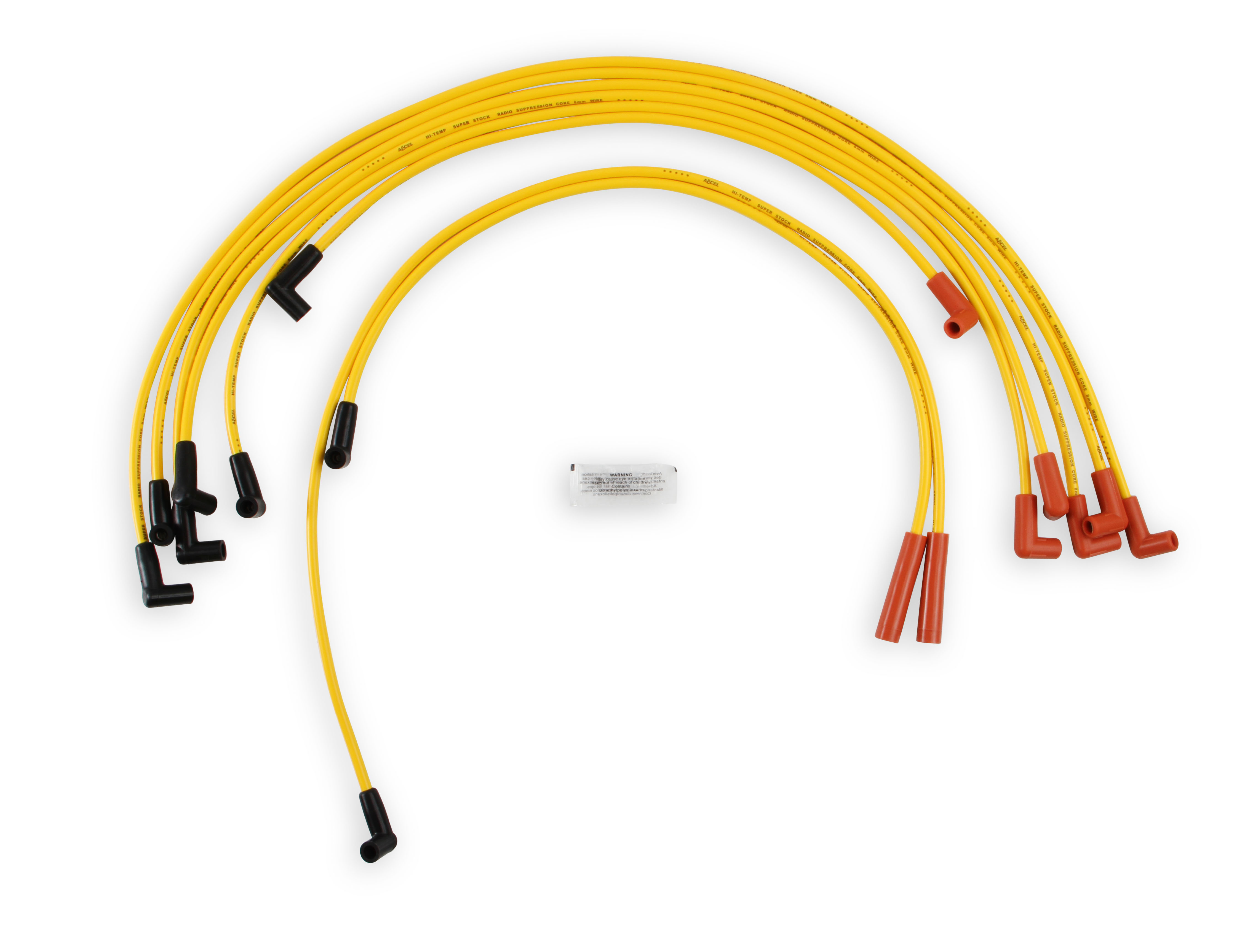 Picture of Accel 4049 Super Stock 8mm Spark Plug Wire Set Yellow HEI Boots