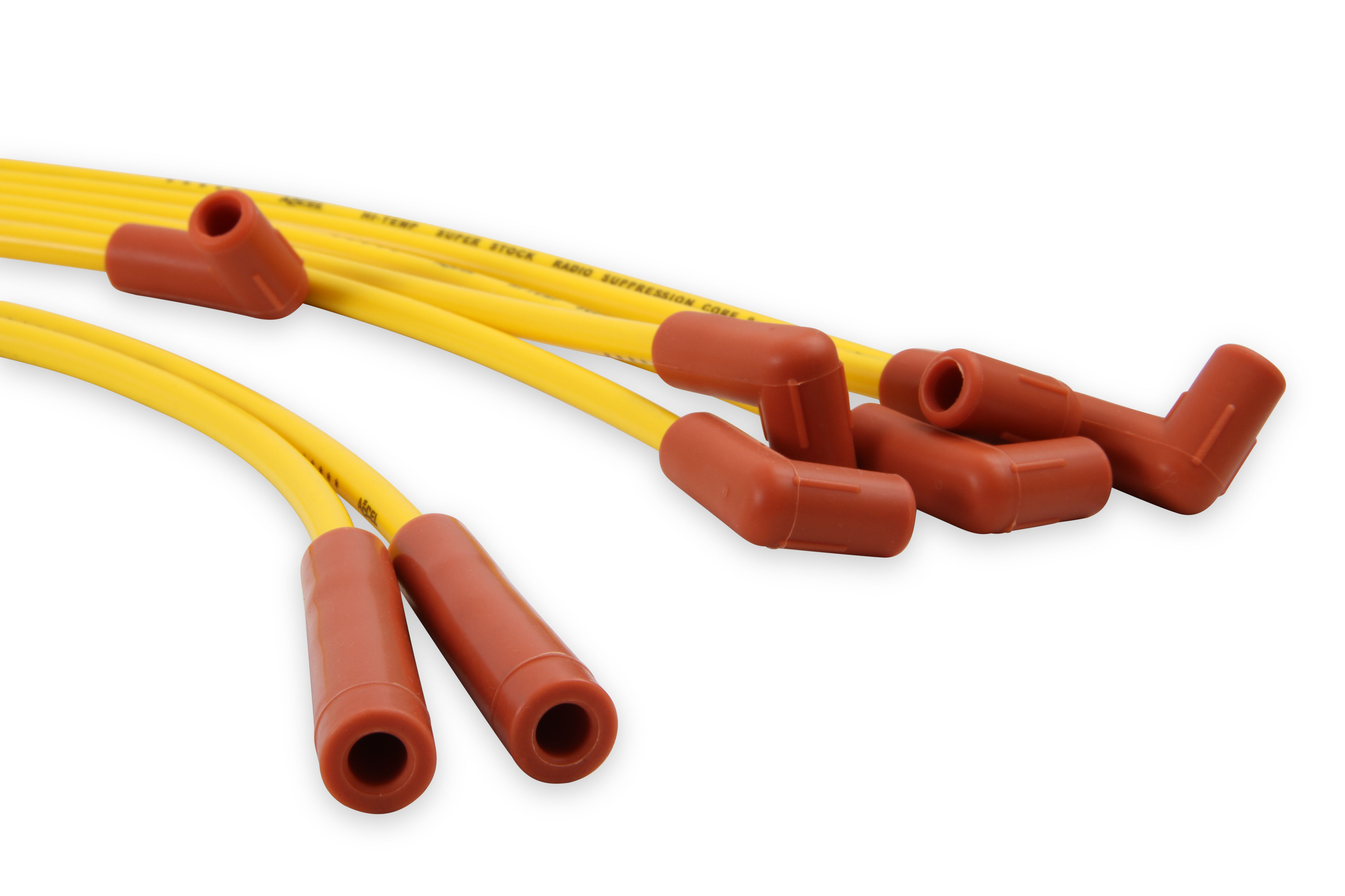 Picture of Accel 4049 Super Stock 8mm Spark Plug Wire Set Yellow HEI Boots