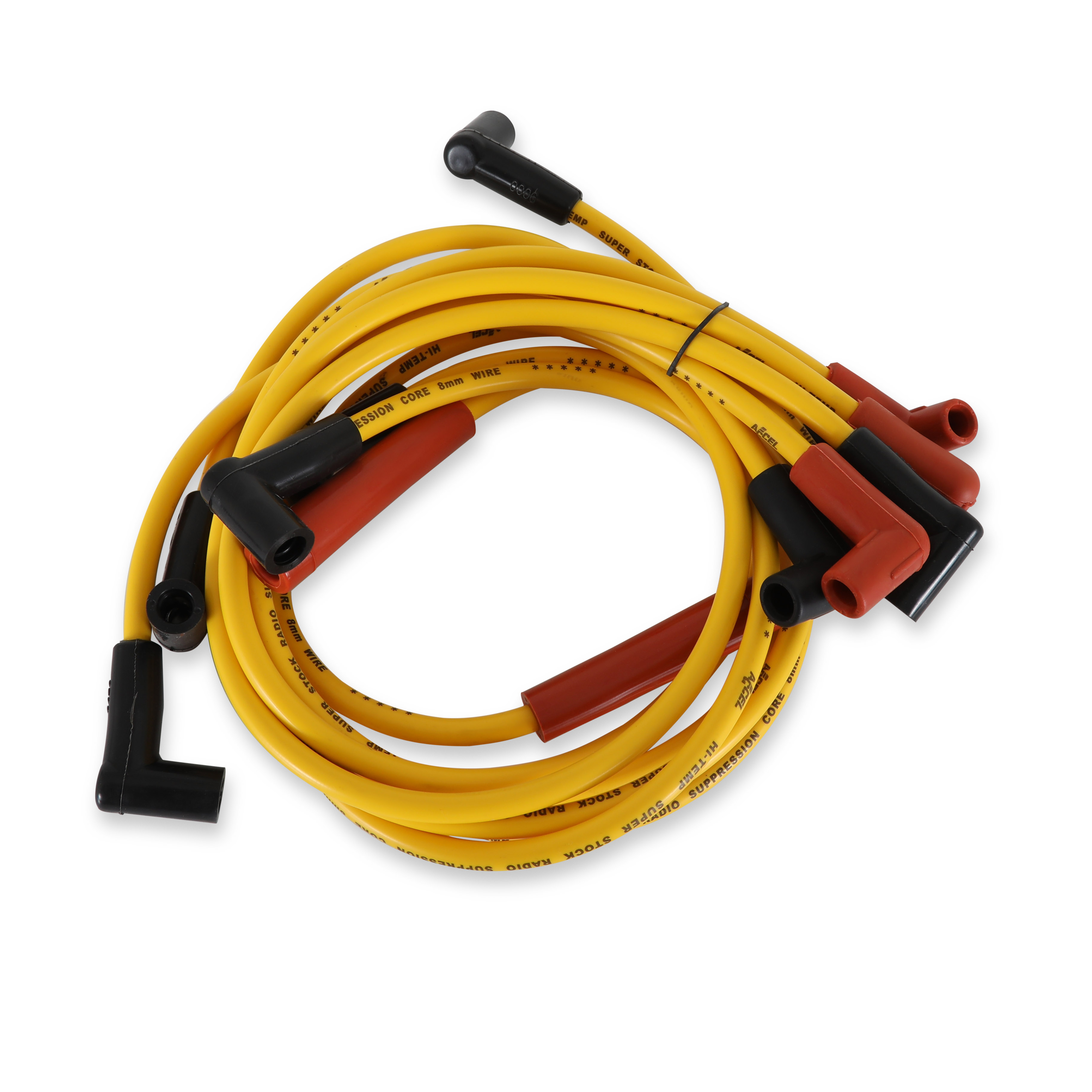 Picture of Accel 4093 Super Stock 8mm Spark Plug Wire Set for Chevy GMC Olds 4.3L V6 Yellow