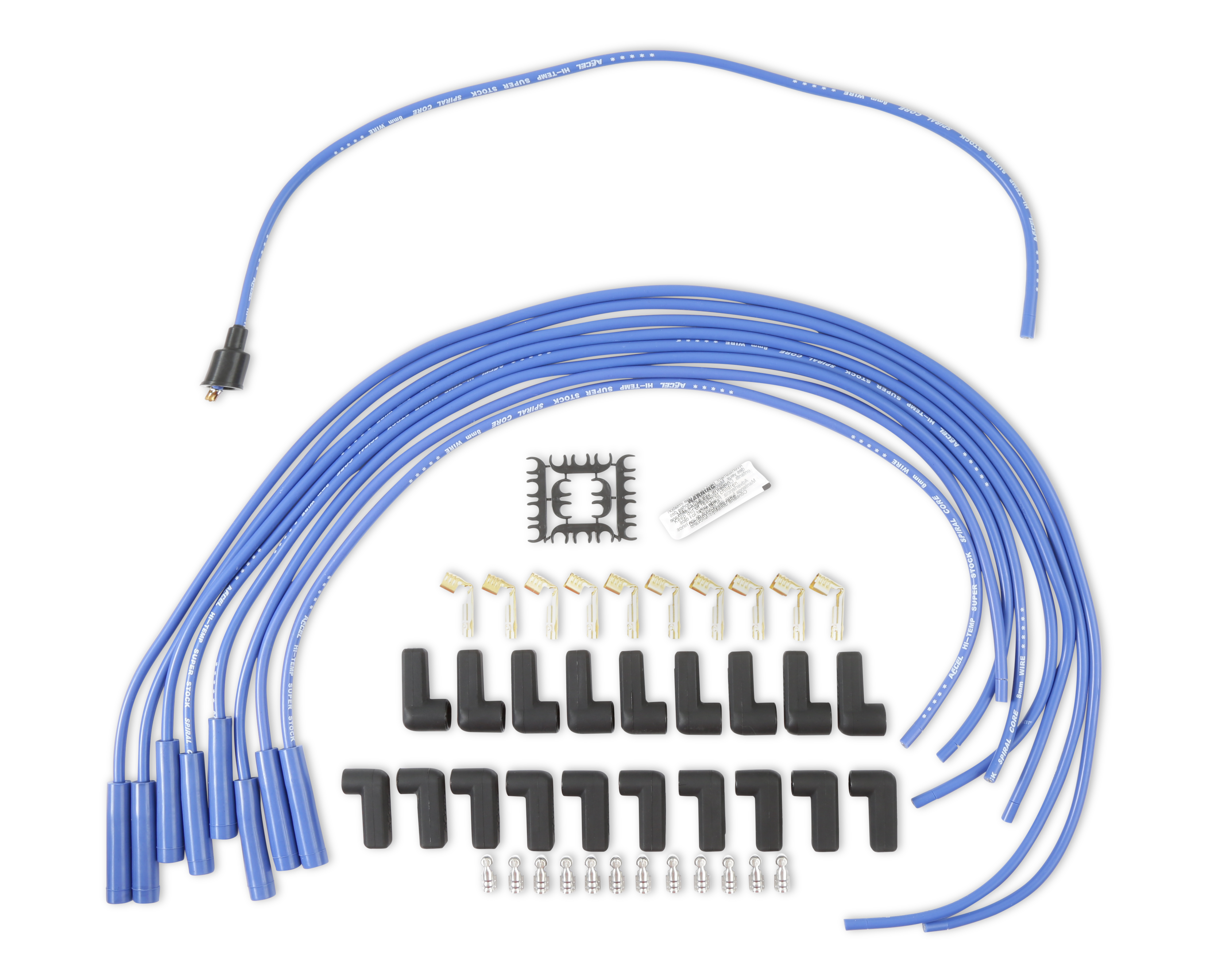 Picture of Accel 5040B 8mm Universal Spark Plug Wire Set Blue with Straight Boots