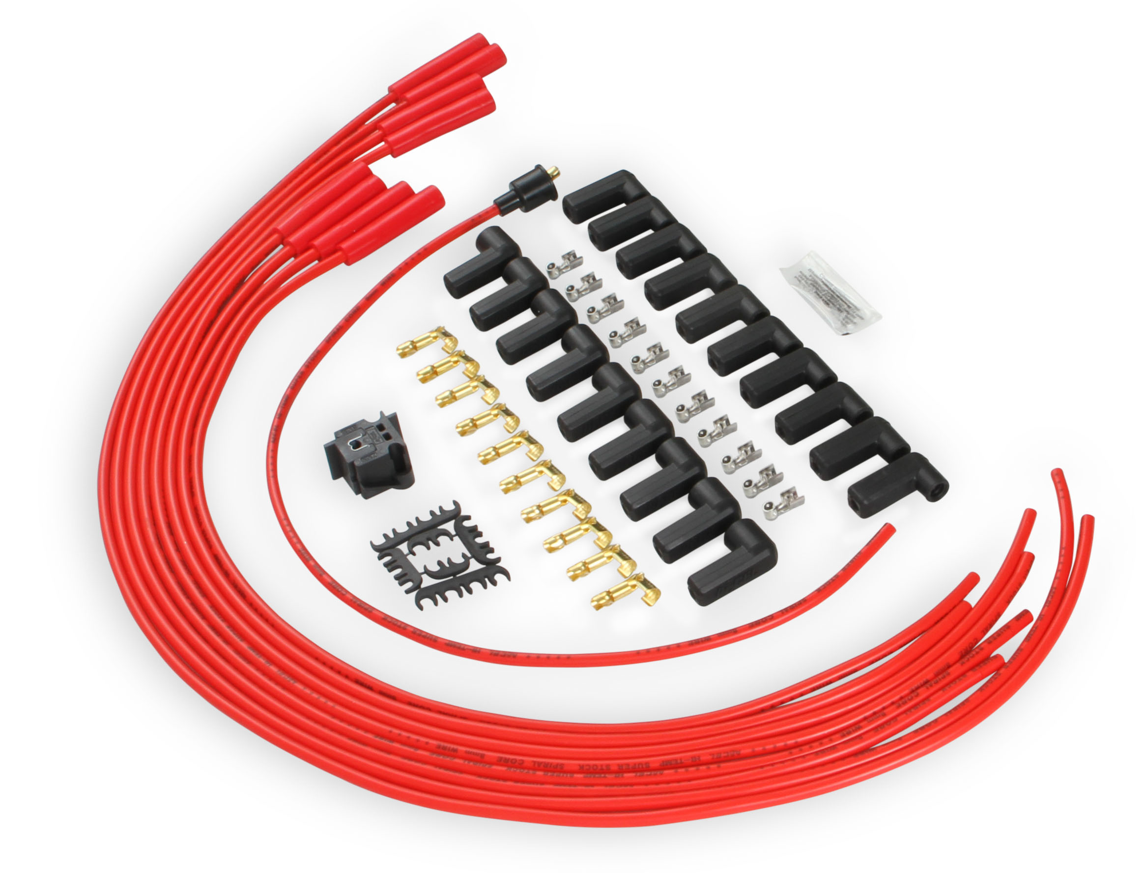 Picture of Accel 5040R 8mm Universal Spark Plug Wire Set - Red with Straight Boots