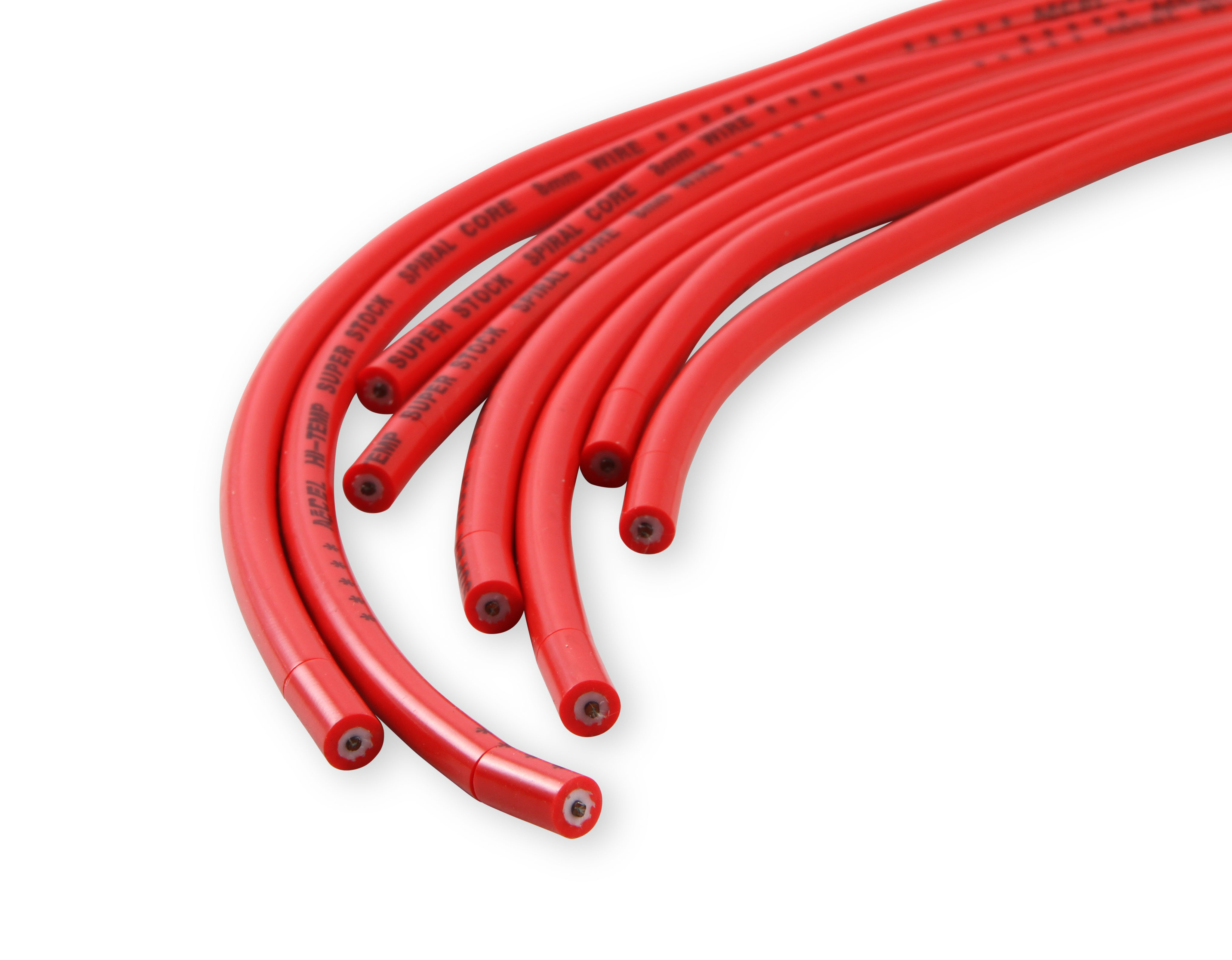Picture of Accel 5040R 8mm Universal Spark Plug Wire Set - Red with Straight Boots