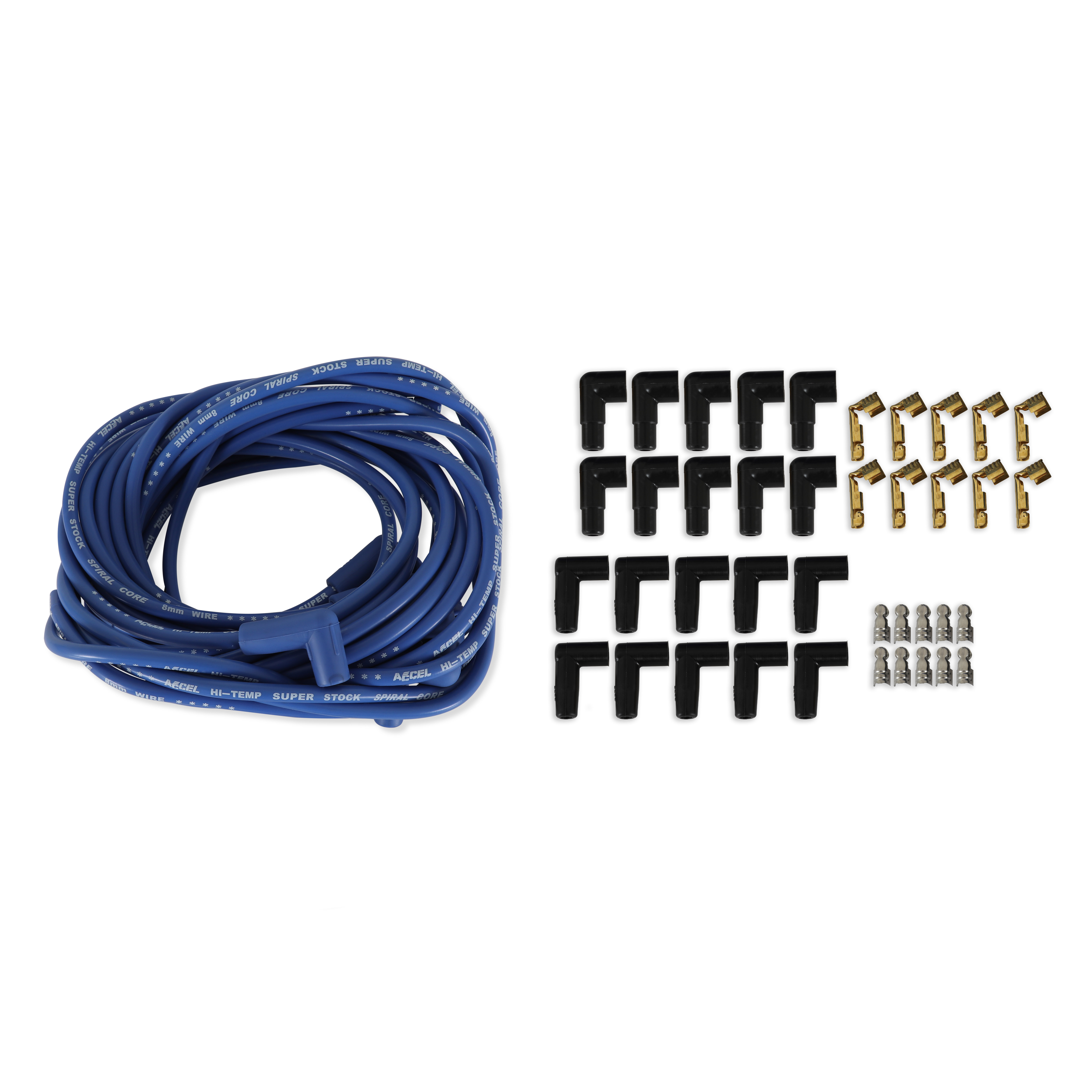 Picture of Accel 5041B 8mm Universal Spark Plug Wire Set Blue with 90° Boots