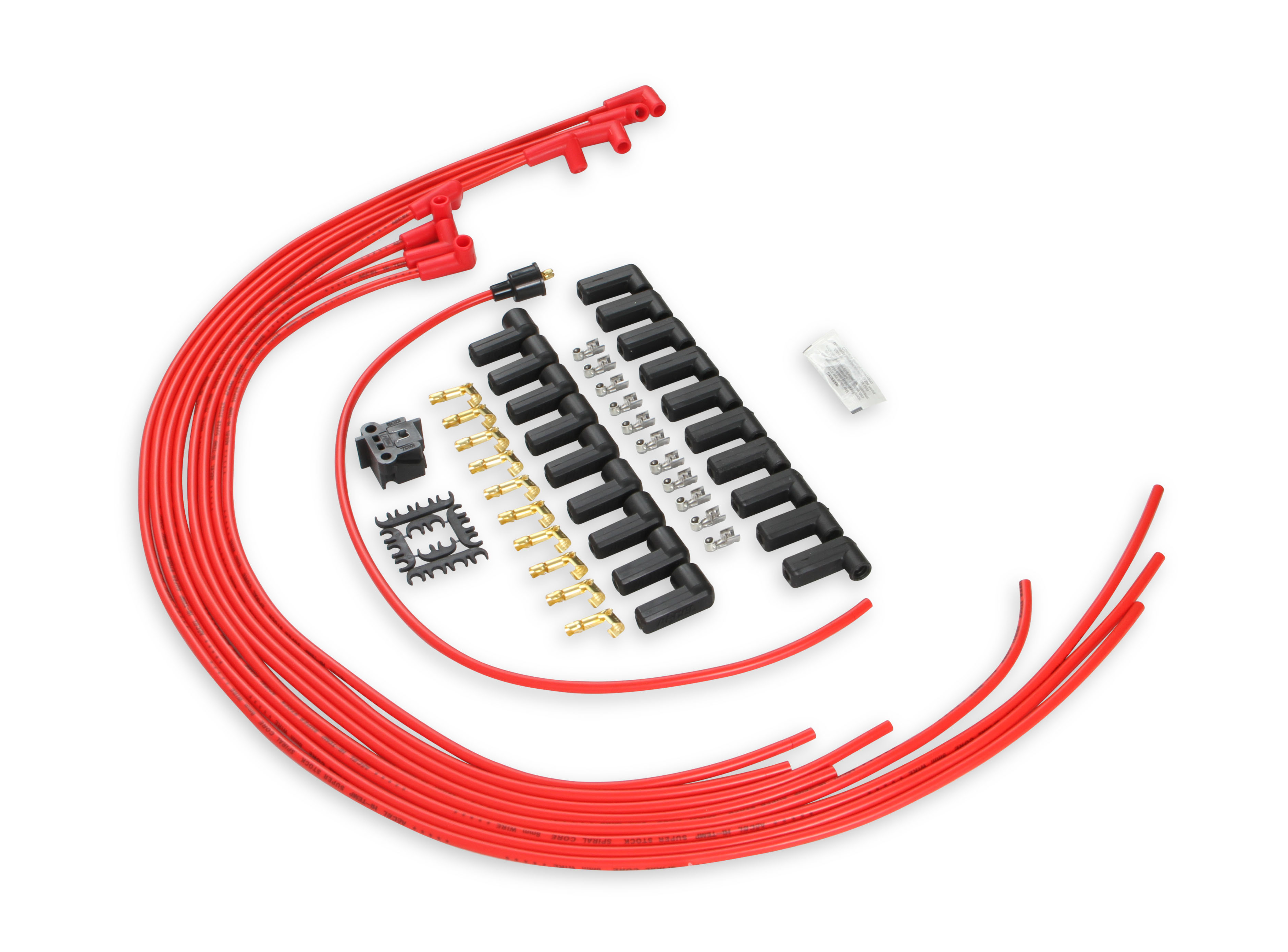Picture of Accel 5041R 8mm Universal Spark Plug Wire Set - Red with 90° Boots
