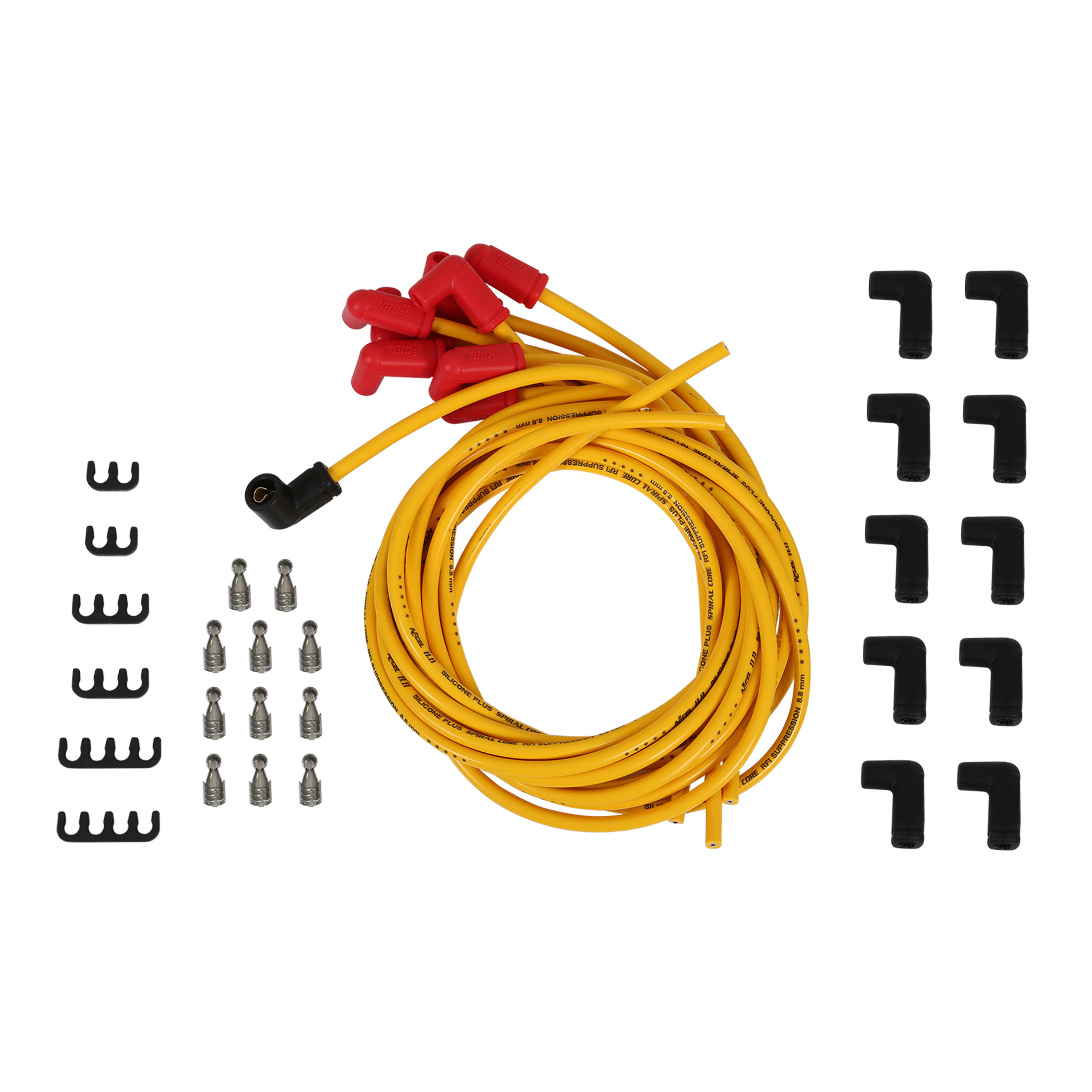 Picture of Accel 8031 Spark Plug Wire Set 8.8mm Universal 90° Boots Yellow