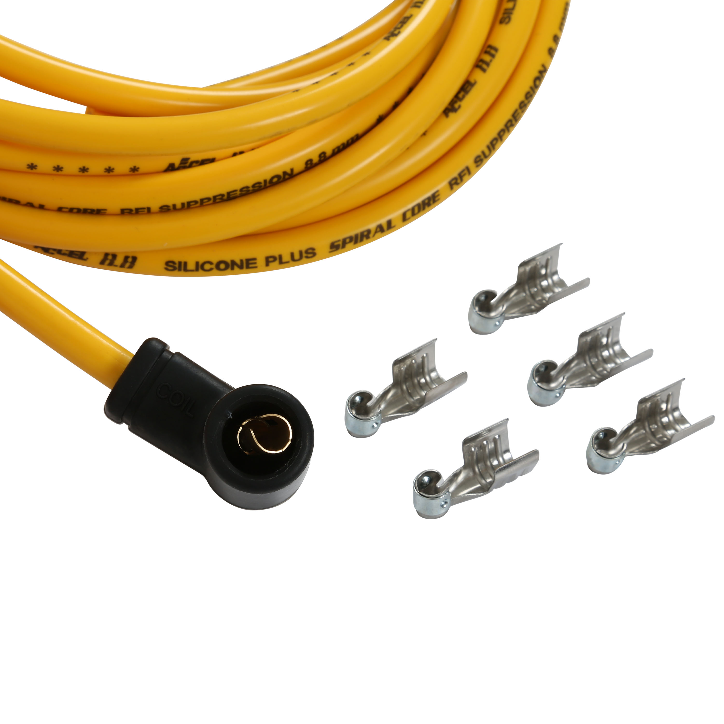 Picture of Accel 8031 Spark Plug Wire Set 8.8mm Universal 90° Boots Yellow