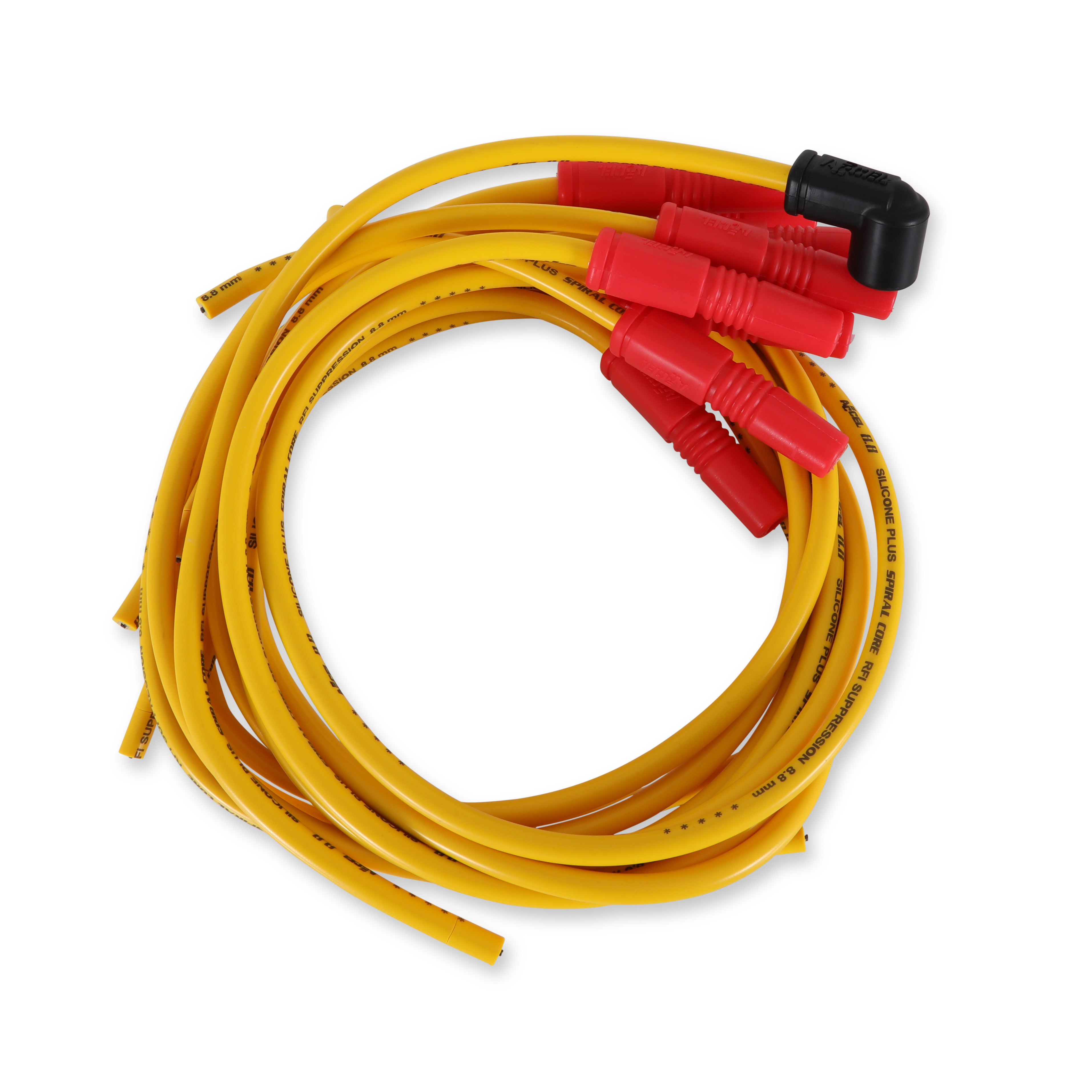 Picture of Accel 8033 Spark Plug Wire Set 8.8mm Spiral Suppression Universal Yellow