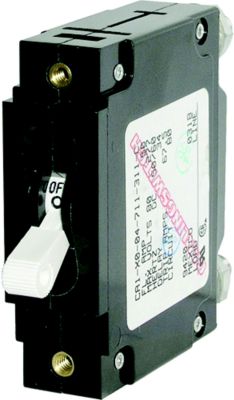 Blue Sea Systems 7250-BSS Single Pole AC Circuit Breaker 100 Amp White