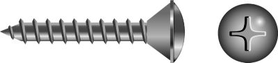 Seachoice RP-BP0587SC Stainless Steel Phillips Oval Head Machine Screw #8 x 1-1/4 Inch