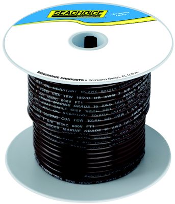 Seachoice 10TC-BROWN-100 Tinned Copper Marine Wire 10 AWG Brown 100 Foot