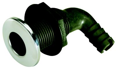 Seachoice 50-18531 90 Degree Stainless Steel Covered Thru-Hull Fitting