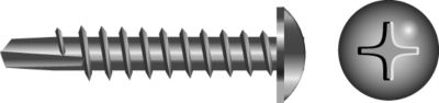 Seachoice RP-SC6518 #10 x 3/4" Phillips Pan Head Self-Drilling Screw Stainless Steel