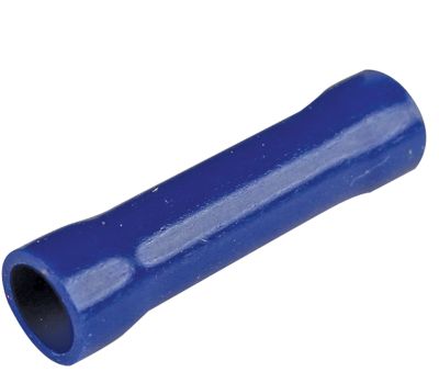 Seachoice 60611 Blue Vinyl Insulated Butt Connectors 16-14 AWG 100-Pack