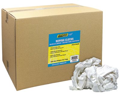 Seachoice 7402-50-SC Recycled White Knit Wiping Cloths 40-lb Box