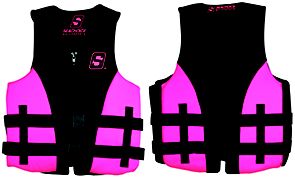 Seachoice 85113 Evoprene Multi-Sport Life Jacket Youth Pink/Black USCG Level 70