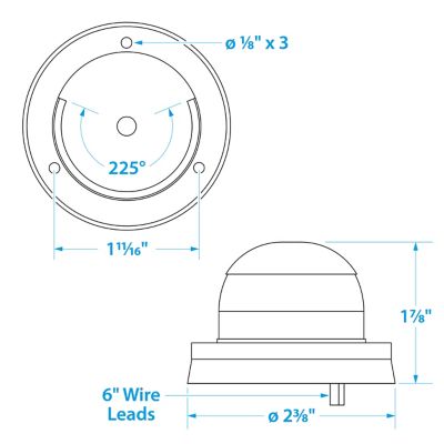 Seachoice 05071 Bi-Color Bow Navigation Light Stainless Steel Horizontal Mount