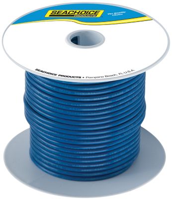Seachoice 16TC-BLUE-100 Tinned Copper Marine Wire 16 AWG Dark Blue 100 Foot