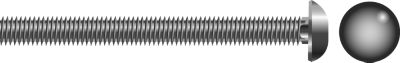 Seachoice RP-SC1236 Carriage Bolt, 1/4"-20 x 6"