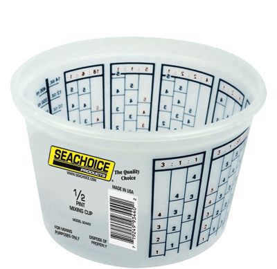 Seachoice 93440 Paint Mix Container, 1/2 Pint