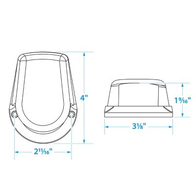 Seachoice 02021 LED Bi-Color Bow Navigation Light Chrome 4 Inch