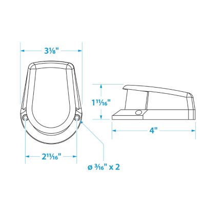 Seachoice 05021 Chrome Bi-Color Bow Navigation Light 4 Inch