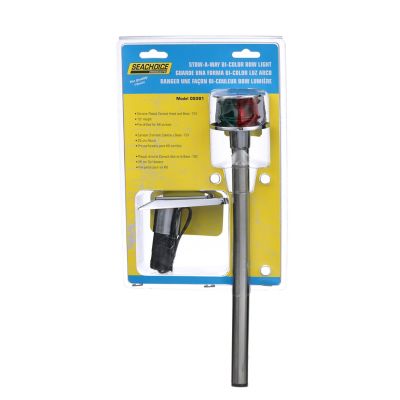 Seachoice 05091 Bi-Color Bow Pole Navigation Light Chrome 1 Mile