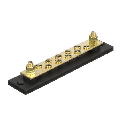 Seachoice 13631 10-Gang Terminal Block with Brass Bus Bar