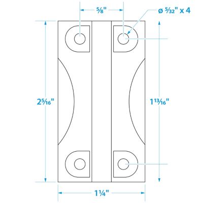 Seachoice 76901 Igloo Cooler Replacement Hinge Set - Plastic, 2-Pack