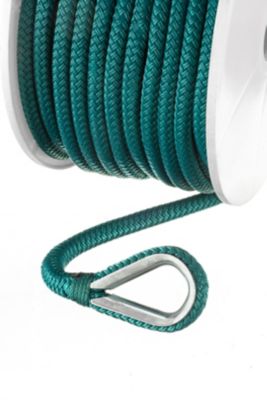 Seachoice 42211 Seachoice Boat Anchor Rope, Double-Braid, Nylon, Achor Line, 3/8 in. X 100 Ft., Teal