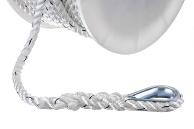 Seachoice 47741 3-Strand Twisted Nylon Anchor Line 1/2 in x 150 ft White/Blue