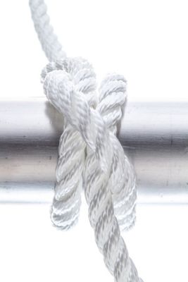 Seachoice 42511 3-Strand Twisted Nylon Dock Line 3/8" x 15' White with Eye Splice