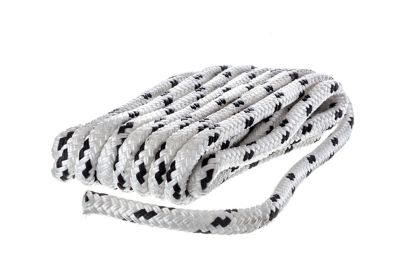 Seachoice 42401 Double Braided MFP Dock Line 3/8" x 15' White with Black Tracer