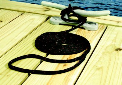 Seachoice 42441 Double Braided MFP Dock Line 3/8" x 15' Green with Black Tracer