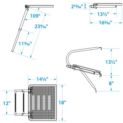 Seachoice 71201 Universal Swim Platform with Telescoping Ladder 2-Step 300 lb Capacity