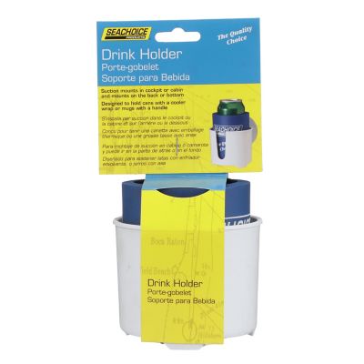 Seachoice 50-79381 Insulated Boat Drink Holder with Suction Cup Mount White