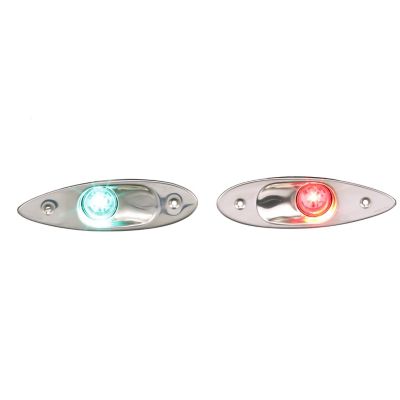 Seachoice 02151 Stainless Steel LED Side Navigation Lights Red/Green
