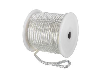 Seachoice 42111 Seachoice Boat Anchor Rope, Double-Braid, Nylon, Achor Line, 3/8 in. X 150 Ft., White