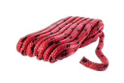 Seachoice 42421 Double Braided MFP Dock Line 3/8 Inch x 15 Feet Red with Black Tracer
