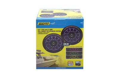 Seachoice MRGB65SC 6.5" LED Marine Speakers 2-Way 200W with Remote