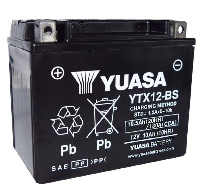 Picture of Yuasa Batteries YUAM3RH2SIND Maintenance Free AGM Battery - YTX12-BS 12V 10.5Ah