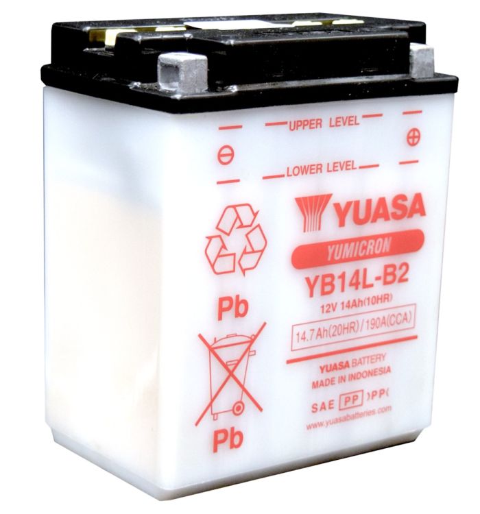 Picture of Yuasa Batteries YUAM2214BIND Yumicron Conventional Battery - YB14L-B2 12V