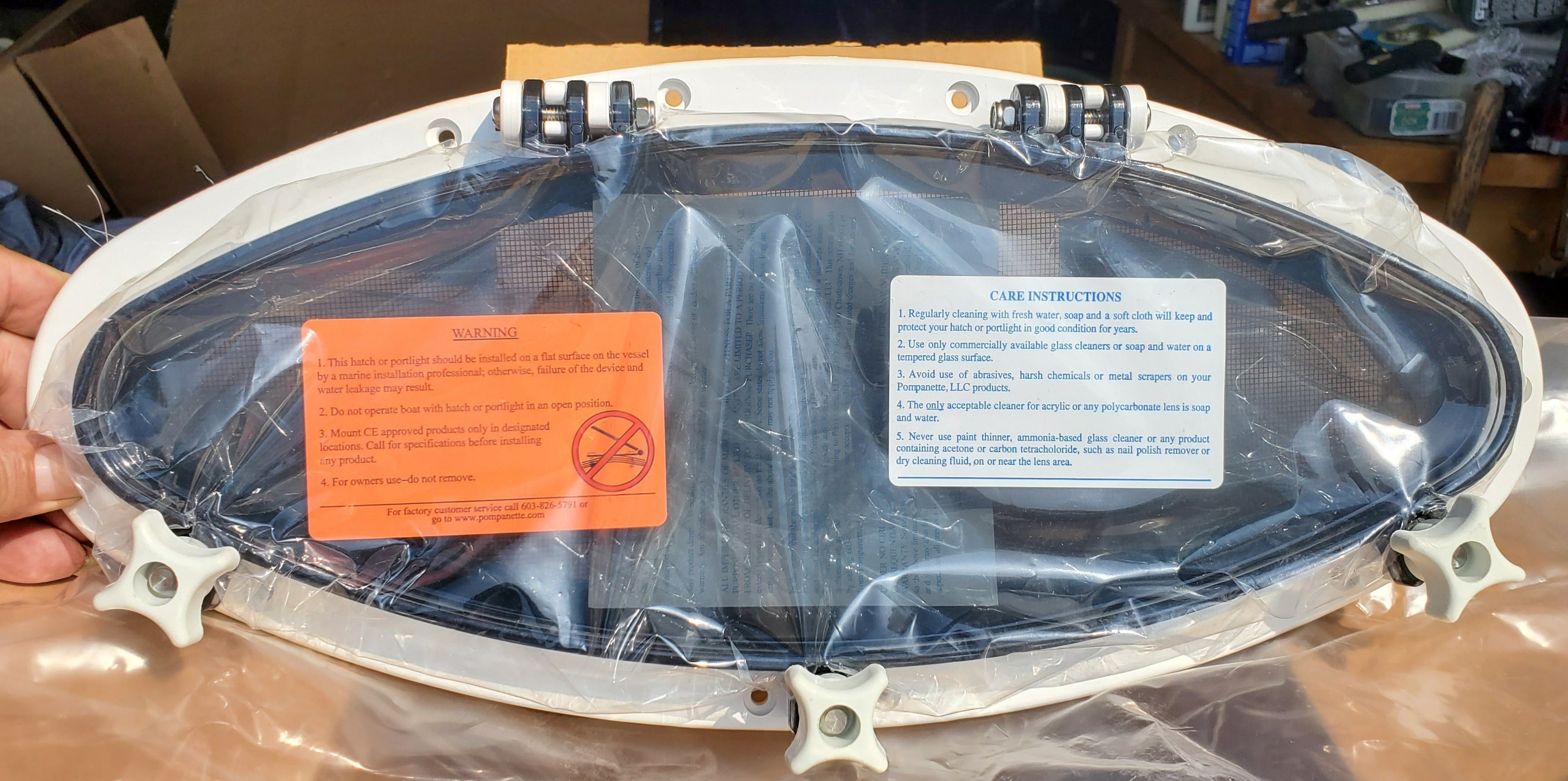 Bomar G616---28SS Gray Series Elliptical Portlight 6x18 with Stainless Steel Trim and Tinted Lens