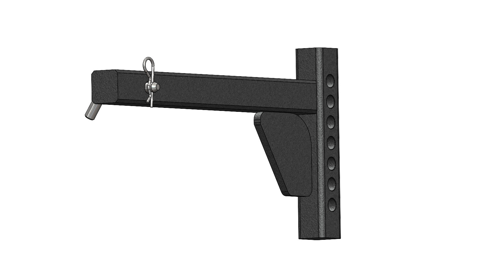 Blue Ox BXW4090 Trackpro Adjustable Ball Mount 2 Inch Receiver 7 Hole 18 Inch Shank