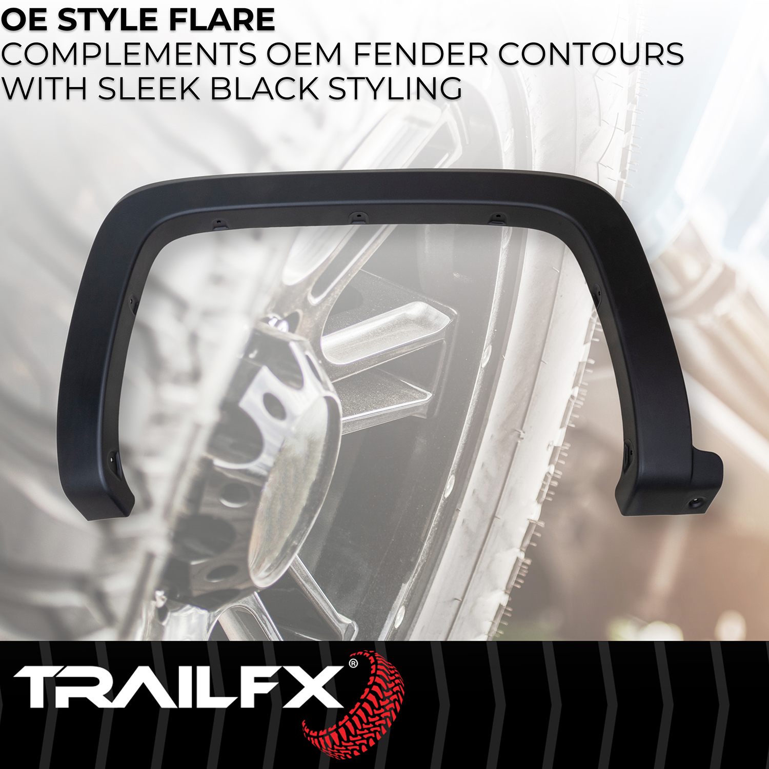 Picture of TrailFX TFC3002OE OE Style Fender Flares Black Smooth Finish Set of 4